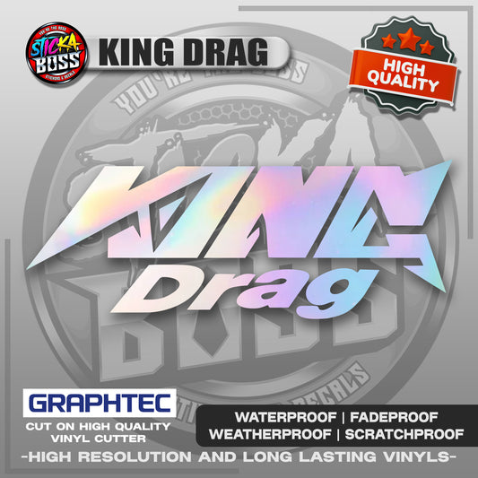 KING DRAG | VINYL WATERPROOF CUT-OUT STICKER DECALS【Stickaboss】