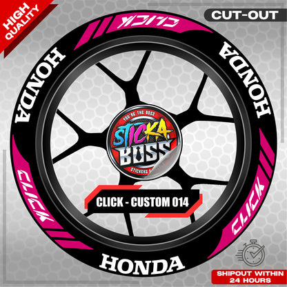 CLICK 125 / 150 / 160 MAG STICKER SET  ( 2 MAGS ) - CUSTOM 014 | VINYL WATERPROOF CUT-OUT DECALS