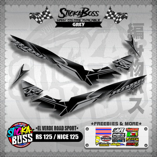 RS 125 / NICE 125 DECALS ( EL VERDE ROAD SPORT ) [ PREMIUM GLOSSY LAMINATED ]【WITH FREEBIES】