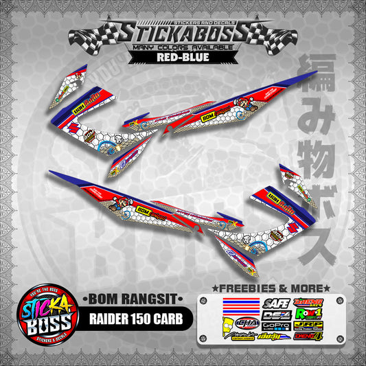 RAIDER 150 CARB INDO DECALS ( BOM RANGSIT )【WITH FREEBIES】