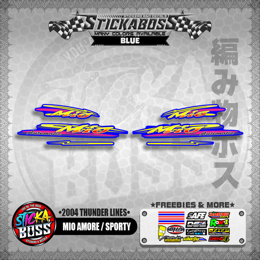 MIO AMORE / SPORTY STICKER DECALS ( 2004 THUNDER LINES )【WITH FREEBIES】