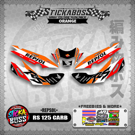 RS 125 CARB STICKER DECALS ( REPSOL )【WITH FREEBIES】