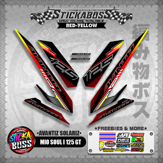 MIO SOUL I 125 GT STICKER DECALS ( AVANTIZ SOLARIZ )【WITH FREEBIES】