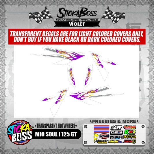 MIO SOUL I 125 GT DECALS ( TRANSPARENT HOTWHEELS )【WITH FREEBIES】