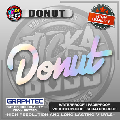 DONUT | VINYL WATERPROOF CUT-OUT STICKER DECALS【Stickaboss】