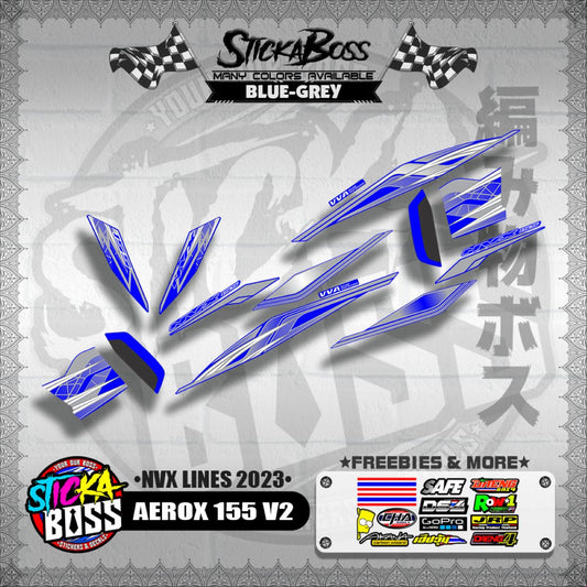 AEROX 155 V2 MALAYSIAN DECALS ( NVX LINES 2023 )【WITH FREEBIES】