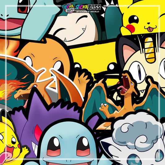 POKEMON | ANIME PEEKER STICKER【VINYL PRINTED】( LAMINATED / WATERPROOF )
