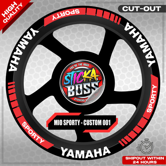 MIO SPORTY MAG STICKER SET ( 2 MAGS ) - CUSTOM 001 | VINYL WATERPROOF CUT-OUT DECALS