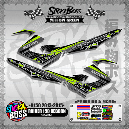 RAIDER 150 REBORN STOCK DECALS ( R150 2013 - 2015 )【WITH FREEBIES】