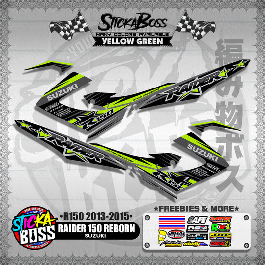 RAIDER 150 REBORN STOCK DECALS ( R150 2013 - 2015 )【WITH FREEBIES】