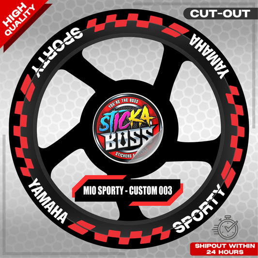 MIO SPORTY MAG STICKER SET ( 2 MAGS ) - CUSTOM 003 | VINYL WATERPROOF CUT-OUT DECALS