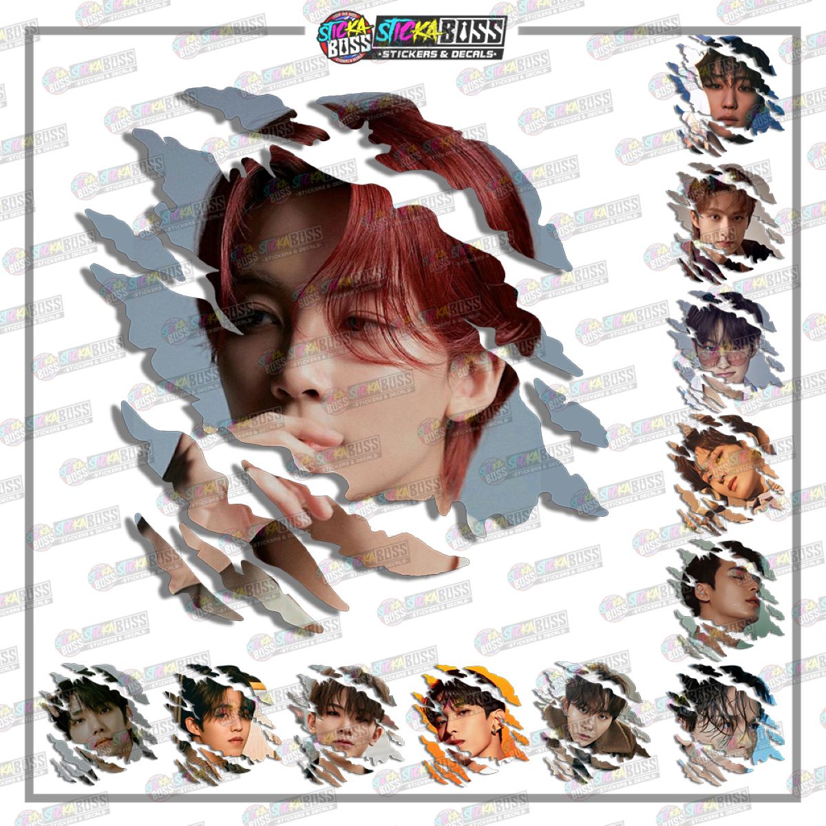 Seventeen | SCRATCH STICKER【VINYL PRINTED】( LAMINATED / WATERPROOF )【Stickaboss】
