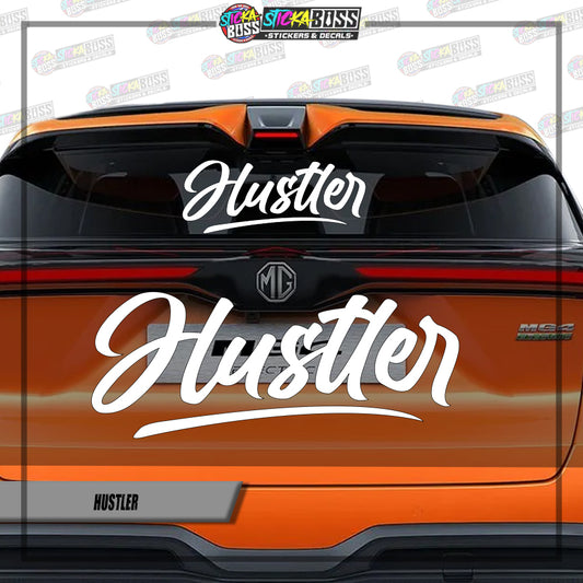 HUSTLER ( VINYL CUT-OUT STICKER DECALS )【Stickaboss】