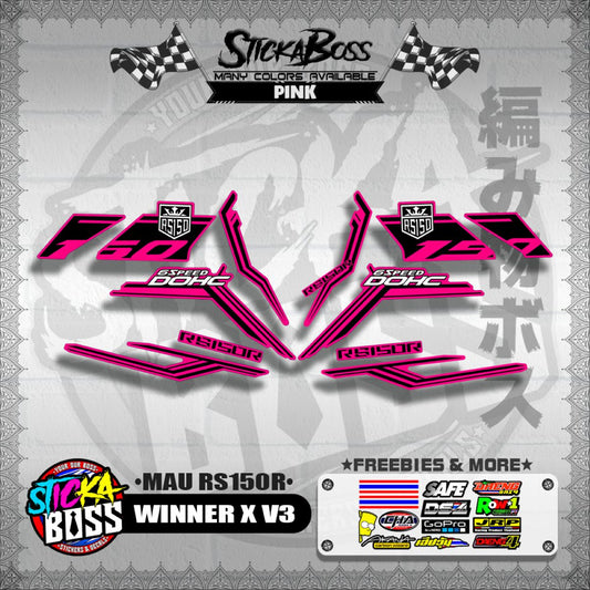 WINNER X V3 DECALS ( MAU RS150R )【WITH FREEBIES】