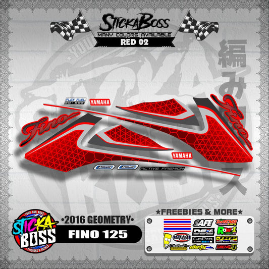 FINO 125 DECALS ( 2016 GEOMETRY )【WITH FREEBIES】