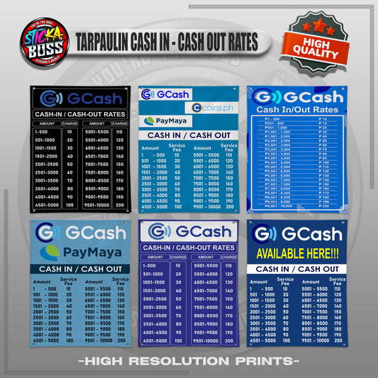 TARPAULIN CASH IN - CASH OUT RATES |  TARPAULIN HIGH RESOLUTION PRINT【STICKABOSS】