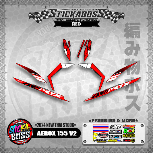 AEROX 155 V2 STICKER DECALS ( 2024 NEW THAI STOCK )【WITH FREEBIES】