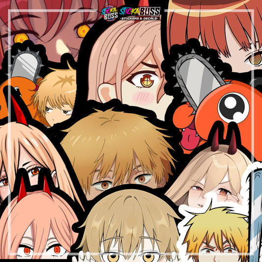 CHAINSAW MAN | ANIME PEEKER STICKER【VINYL PRINTED】( LAMINATED / WATERPROOF )