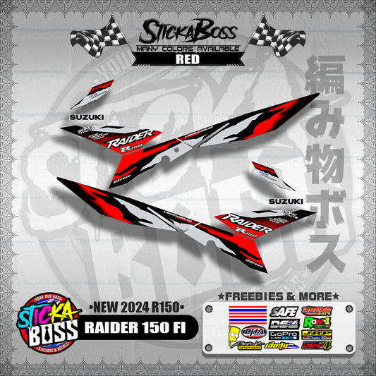 RAIDER 150 FI DECALS ( NEW 2024 R150 )【WITH FREEBIES】