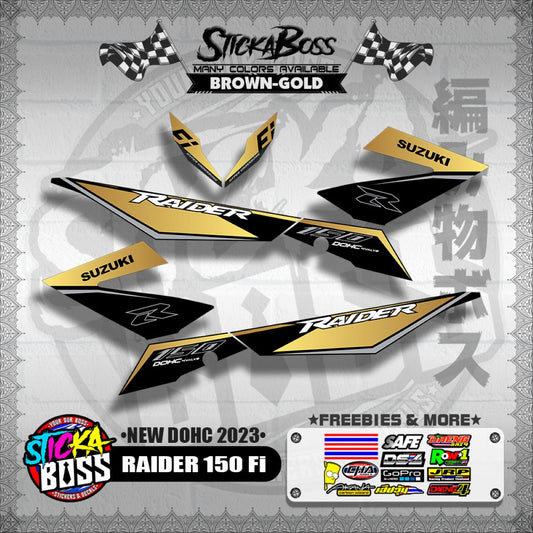 RAIDER 150 Fi DECALS ( NEW DOHC 2023 )【WITH FREEBIES】