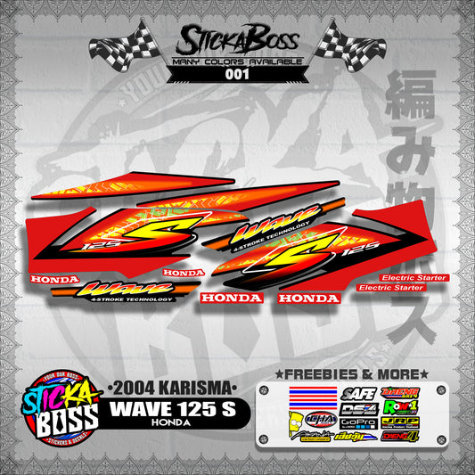 WAVE 125 S DECALS ( 2004 KARISMA )【WITH FREEBIES】