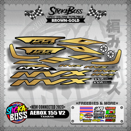 AEROX 155 V2 DECALS ( NEW CONNECTED 2023 )【WITH FREEBIES】