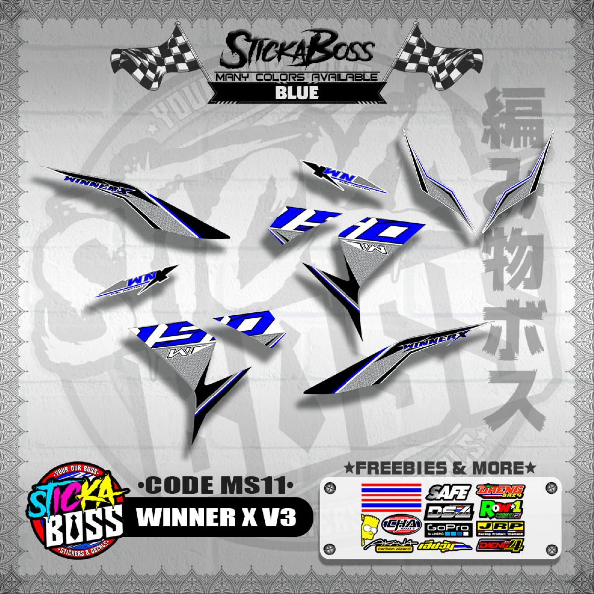 WINNER X V3 DECALS ( CODE MS11 )【WITH FREEBIES】