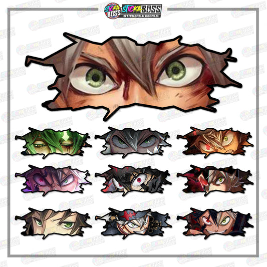 BLACK CLOVER | CRACK PEEKERS  ( ANIME VINYL STICKER DECALS )【Stickaboss】