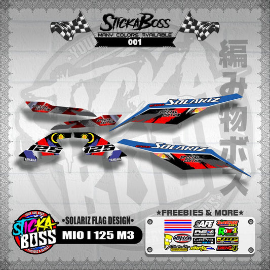 MIO I 125 M3 MALAYSIAN DECALS ( SOLARIZ FLAG DESIGN )【WITH FREEBIES】