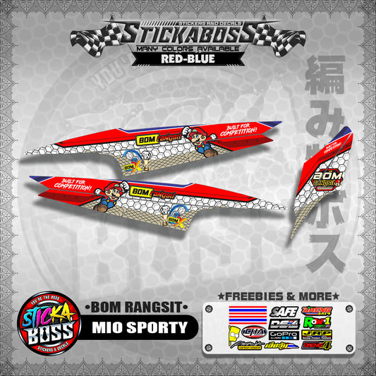 MIO SPORTY INDO STICKER DECALS ( BOM RANGSIT )【WITH FREEBIES】