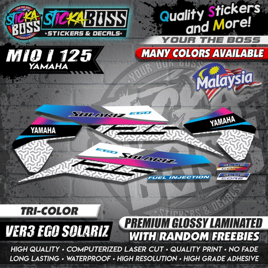 Mio i 125 Malaysian Decals ( Ver3 Ego Solariz )【WITH FREEBIES】Malaysia Concept