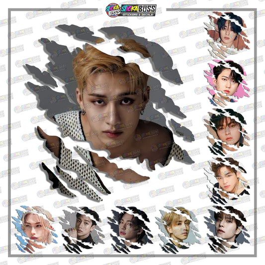 STRAYKIDS | ANIME SCRATCH STICKER【VINYL PRINTED】( LAMINATED / WATERPROOF )【Stickaboss】