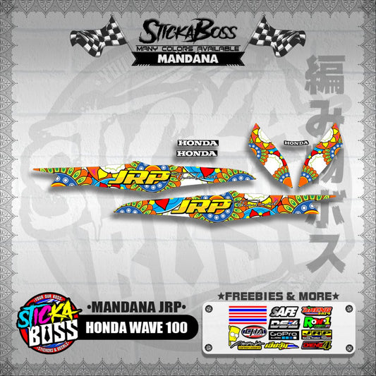 HONDA WAVE 100 DECALS ( MANDANA JRP )【WITH FREEBIES】