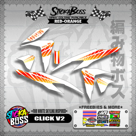 CLICK V2 DECALS ( FOR WHITE SKYLINE INSPIRED )【WITH FREEBIES】