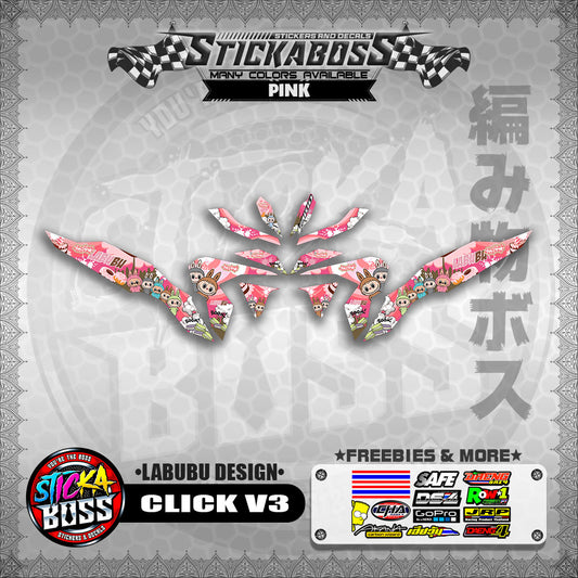 CLICK V3 STICKER DECALS (LABUBU DESIGN)【WITH FREEBIES】