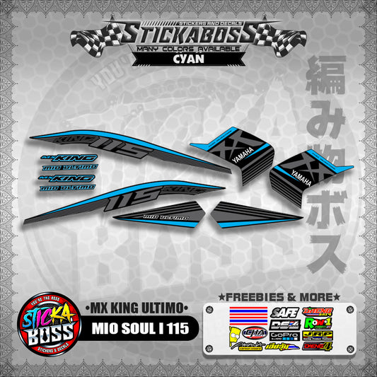 MIO SOUL I 115 STICKER DECALS ( MX KING ULTIMO )【WITH FREEBIES】