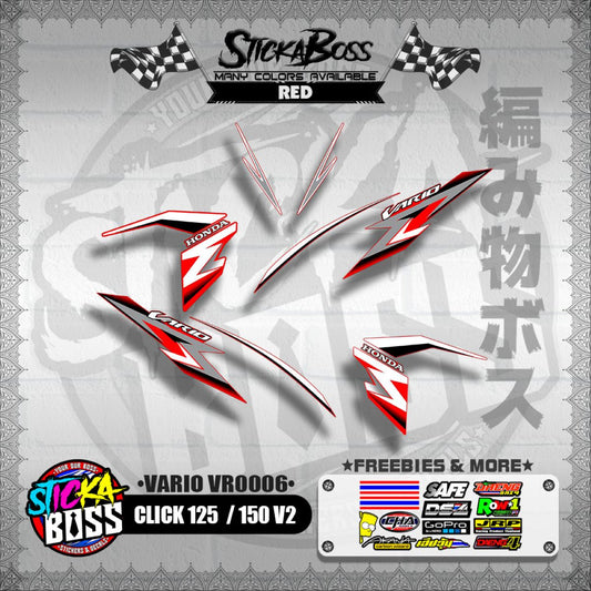 CLICK 125 /150 V2 DECALS ( VARIO VR0006 )【WITH FREEBIES】
