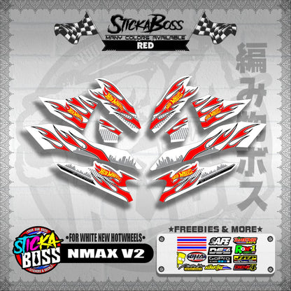 NMAX V2 DECALS ( FOR WHITE NEW HOTWHEELS )【WITH FREEBIES】