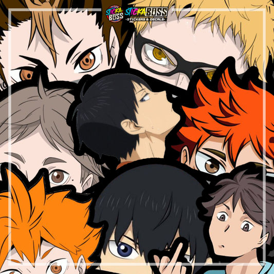 HAIKYUU | ANIME PEEKER STICKER【VINYL PRINTED】( LAMINATED / WATERPROOF )