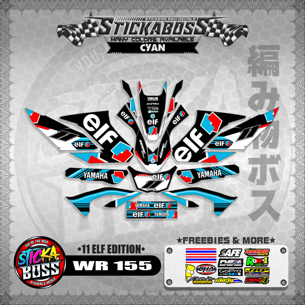 WR 155 STICKER DECALS ( 11 ELF EDITION )【WITH FREEBIES】