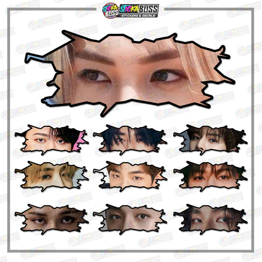 KPOP-STRAYKIDS | CRACK PEEKERS  ( ANIME VINYL STICKER DECALS )【Stickaboss】