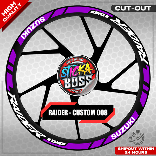 RAIDER R150 MAGS STICKER SET ( 2 MAGS ) - CUSTOM 008 | VINYL WATERPROOF CUT-OUT DECALS