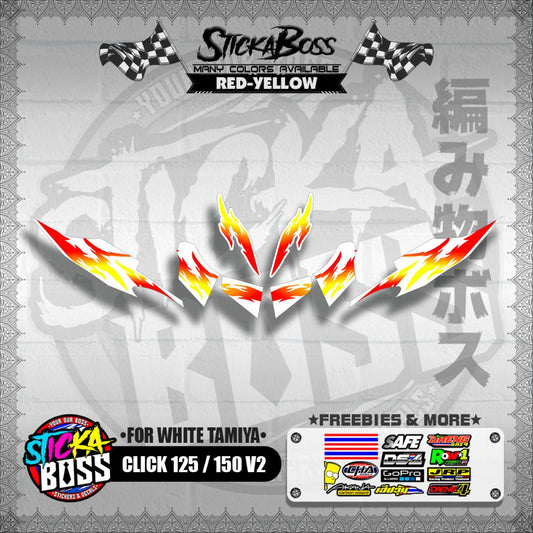 CLICK 125 / 150 V2 DECALS ( FOR WHITE TAMIYA )【WITH FREEBIES】