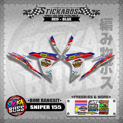 SNIPER 155 INDO DECALS ( BOM RANGSIT )【WITH FREEBIES】
