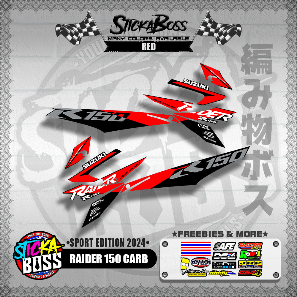 RAIDER 150 CARB DECALS ( SPORT EDITION 2024 )【WITH FREEBIES】