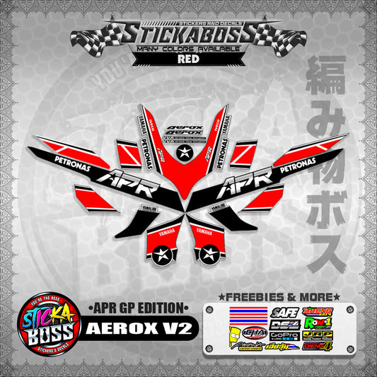 AEROX V2 STICKER DECALS ( APR GP EDITION )【WITH FREEBIES】