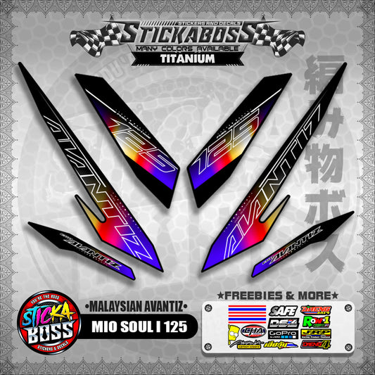 MIO SOUL I 125 STICKER DECALS ( MALAYSIAN AVANTIZ )【WITH FREEBIES】