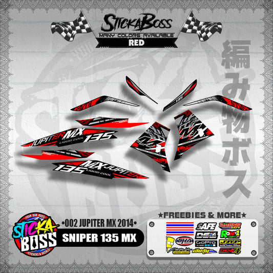 SNIPER 135 MX DECALS ( 002 JUPITER MX 2014 )【WITH FREEBIES】