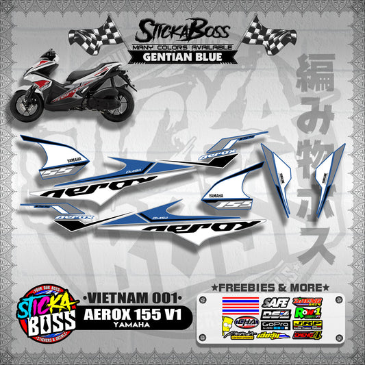 AEROX 155 V1 DECALS ( VIETNAM 001 )【WITH FREEBIES】