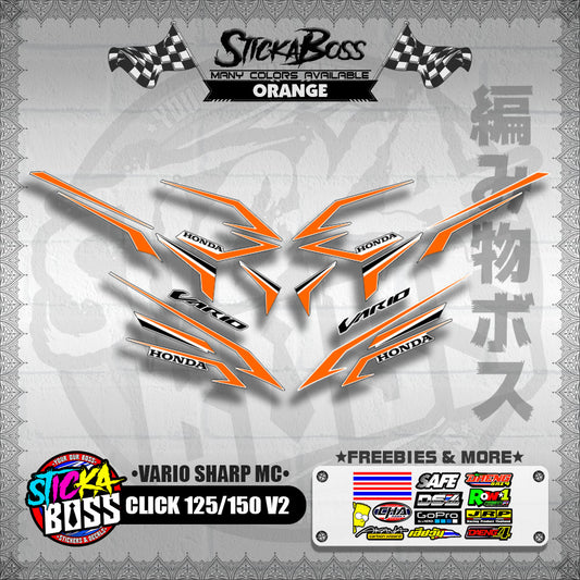 CLICK 125 / 150 V2 DECALS ( VARIO SHARP MC )【WITH FREEBIES】